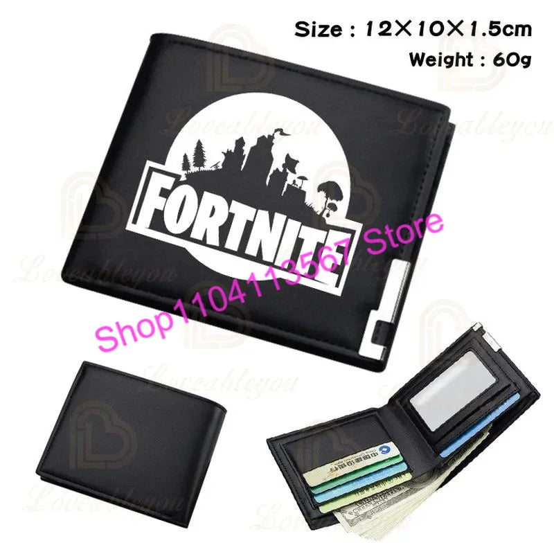 Fortnited Anime Figures Wallet Victory Royale PU Leather Purse Coin Holder Money Clutch Wristlet Cover Wallet Card Holder