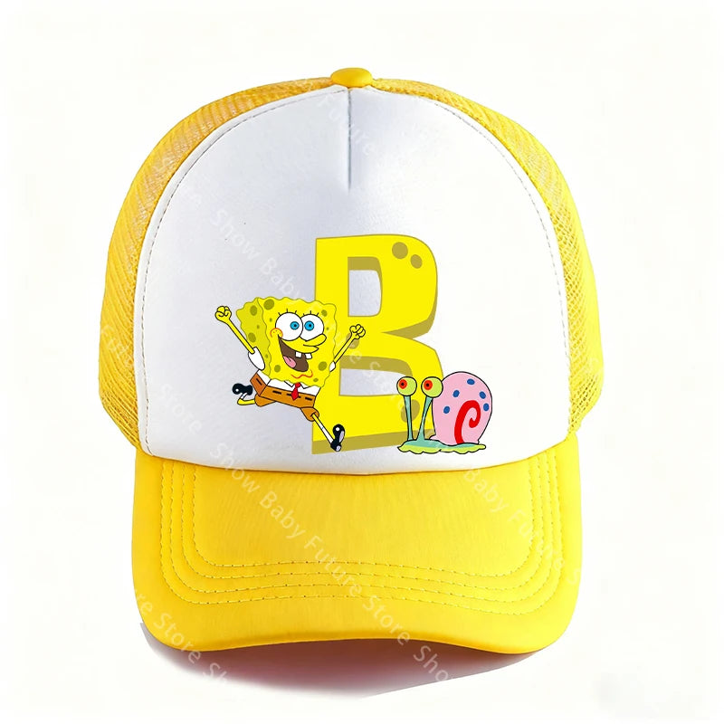 Spongebobs 4.72inch Baseball Caps for Adult Boys Kawaii Sports Breathable Mesh Hat Cute Cartoon Anime Sunbonnet Birthday Gifts