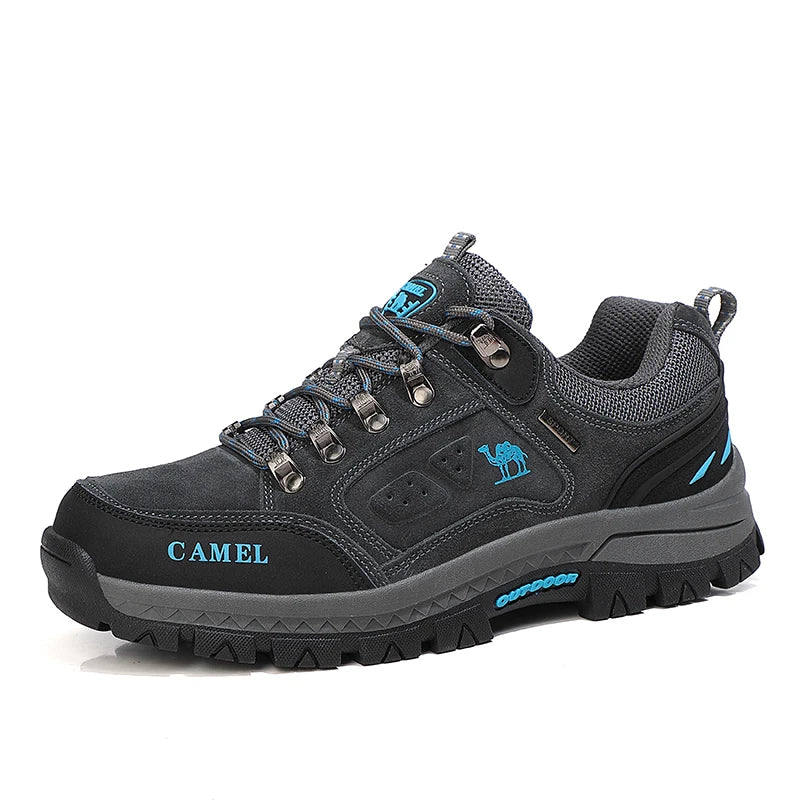 Suede Leather Men's Hiking Shoes Outdoor Trail Trekking Sneakers Men Non-slip Breathable Climbing Shoes Men's Mountain Sports Shoes