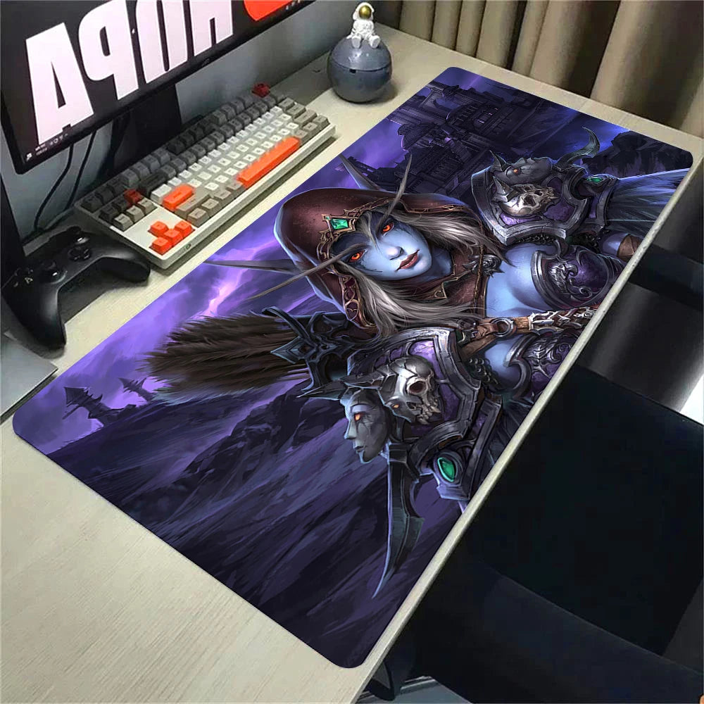 Velká gumová podložka pod myš a klávesnici Natural Horde Alliance HD World Of Warcraft Gaming, s rychlým povrchem a obšitými okraji