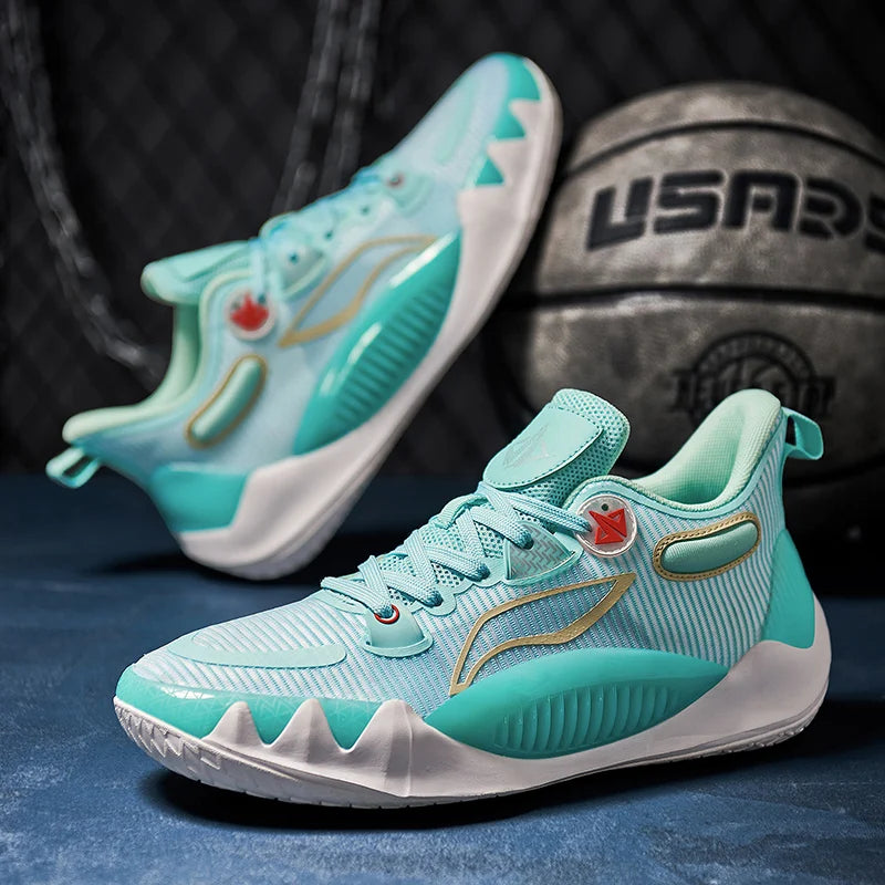 Men's Basketball Shoes Breathable Cushioning Non-Slip Wearable Running Shoes Gym Training Athletic Basketball Sneakers for Men