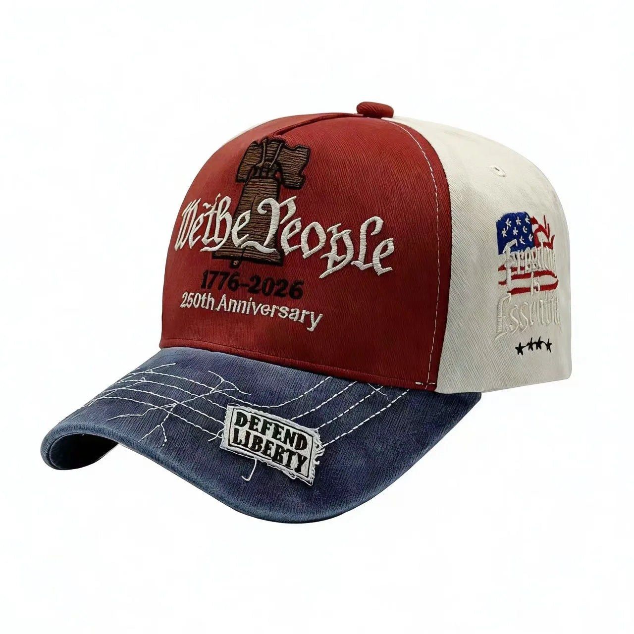 ABLECAP 2026 New Embroidered Baseball Caps For Patriotic USA 250th Anniversary Hat 1776-2026 Male Female Adult New Year Gift