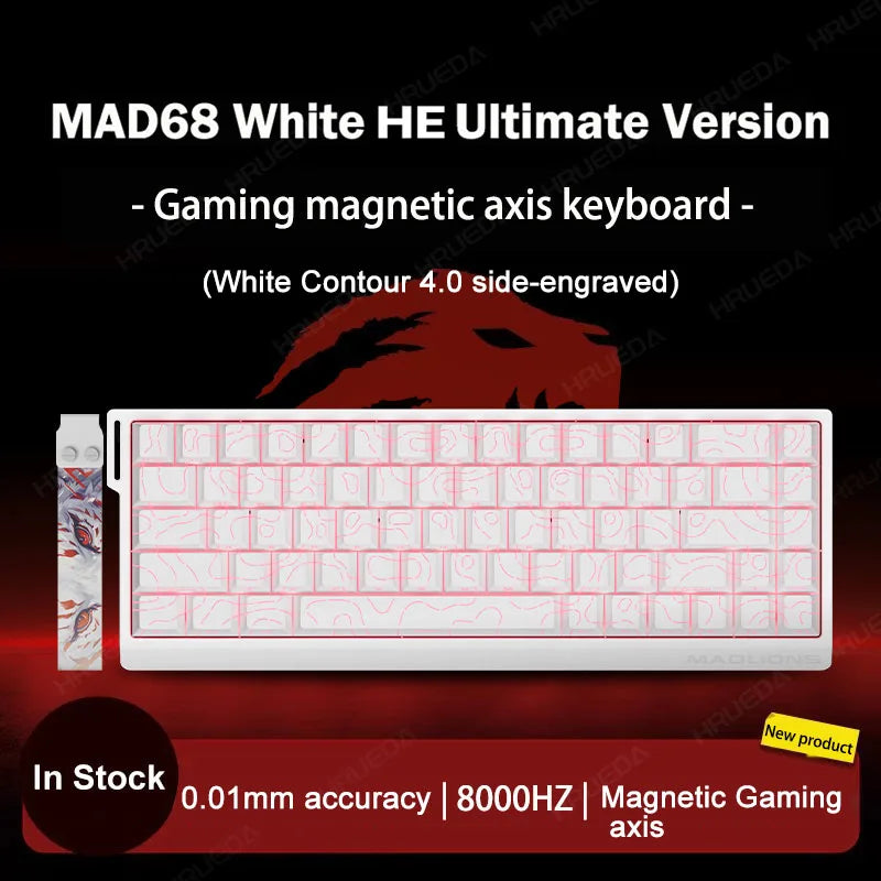 Madlions MAD 60/68 PRO Magnetic Switch Gaming Keyboard E-sport Custom Mechanical Aluminum Keyboard Ergonomics Accessories