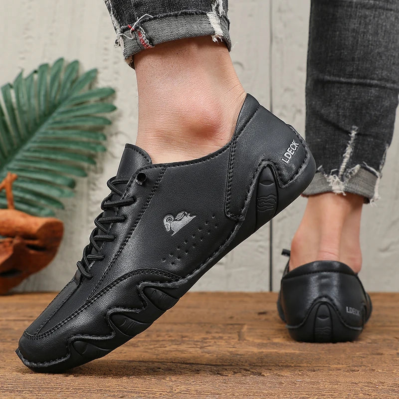 Men's Fashion Brand Loafers Soft-Soled Comfortable Casual Walking Shoes Breathable Sports Tennis Outdoor Driving Shoes