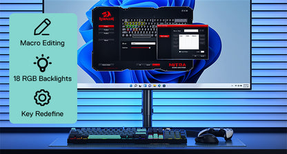 Redragon K582 SE Wired RGB 104 Keys Mechanical, Dynamic 16.8M RGB Backlit Gaming Keyboard, Red Switches