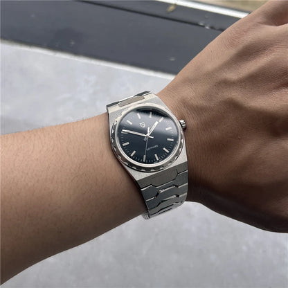 PAGANI DESIGN Men's Quartz Watches Ultra-Thin 7mm Series 37mm Sapphire Stainless Steel Waterproof Watches for Men TMI VJ21