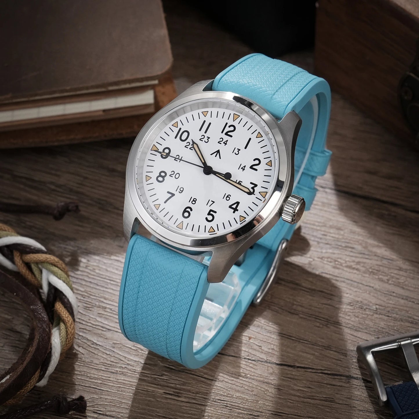San Martin Grade 5 Titanium Watch SN0121TD PT5000/ST2130 Automatic Movement Watch 300M Waterproof Adjustable Clasp Wristwatch
