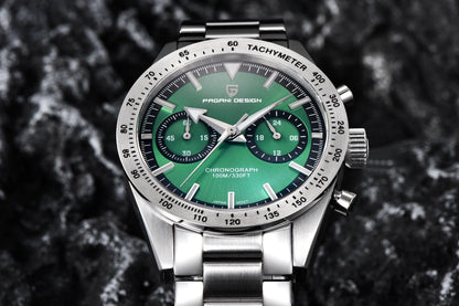 PAGANI DESIGN New 2026 Retro Luminous Moon Watch Men's Quartz Speed Sport Chronograph AR Sapphire Mirror VK64 Steel Men's Watches