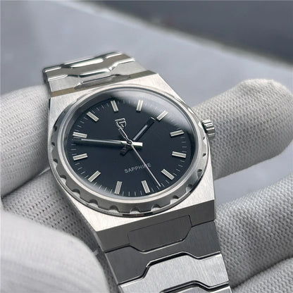 PAGANI DESIGN Men's Quartz Watches Ultra-Thin 7mm Series 37mm Sapphire Stainless Steel Waterproof Watches for Men TMI VJ21