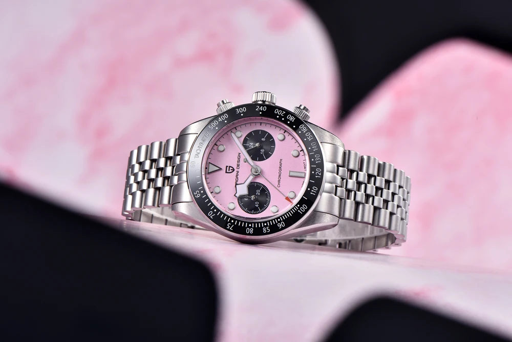New PAGANI DESIGN 2026 Panda Retro Mens Watch Luxury Quartz Watch Men Speed Chronograph AR Sapphire Luminous Local Shipping
