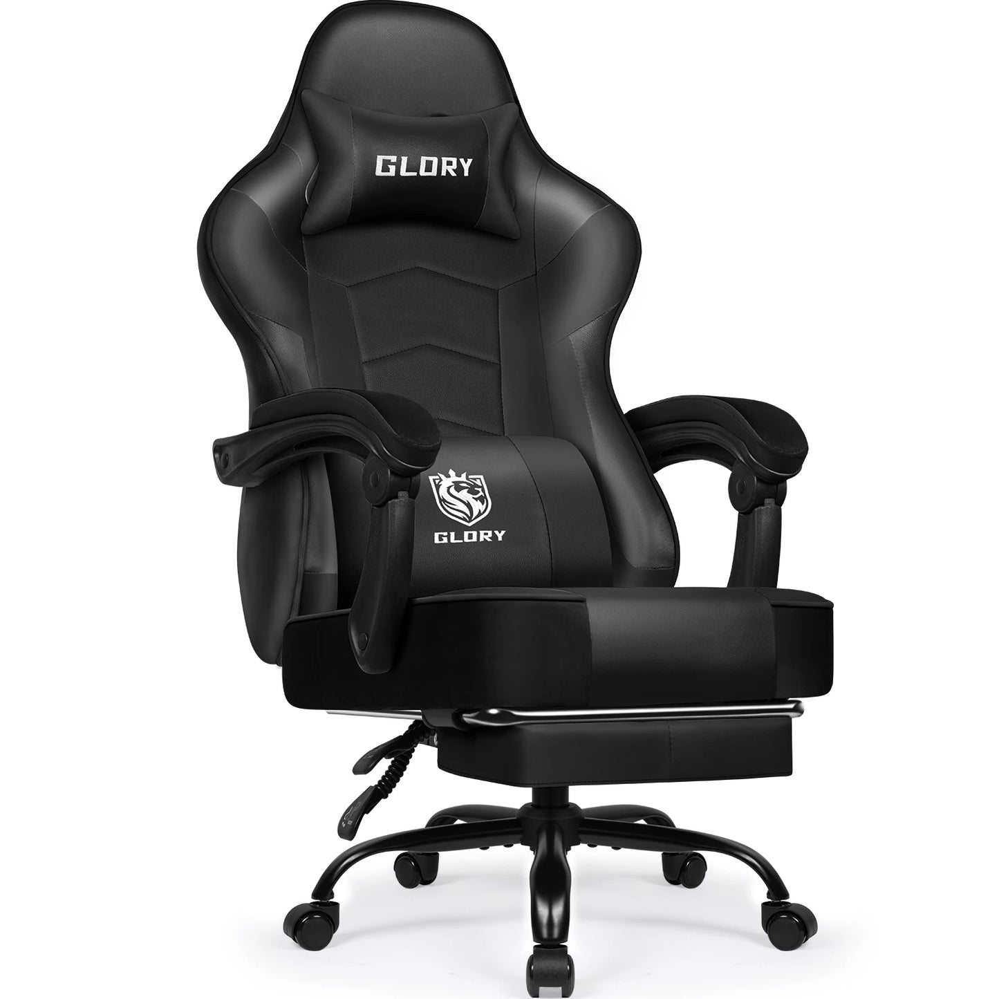 HIAZURM Ergonomic Gaming Chair for Adults with Footrest, Adjustable Office Computer Chair, Reclining Backrest 90°–170°, Heavy-Duty 150kg Capacity