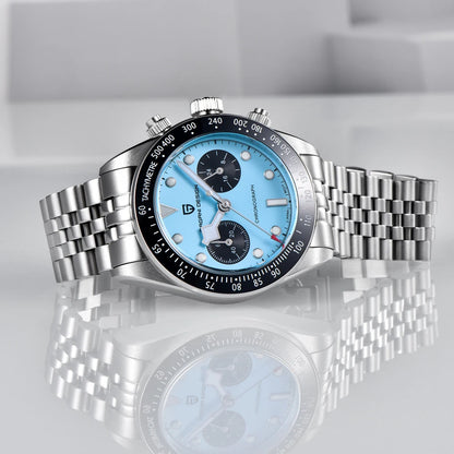 New PAGANI DESIGN 2026 Panda Retro Mens Watch Luxury Quartz Watch Men Speed Chronograph AR Sapphire Luminous Local Shipping
