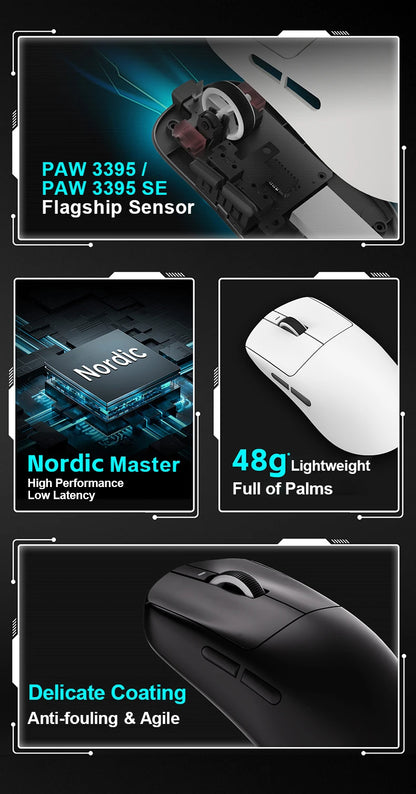 ATK VXE Dragonfly R1 Pro MAX langaton pelihiiri PAW3395 R1 SE Plus mukautettava Esports FPS -hiiri, ladattava ja kevyt