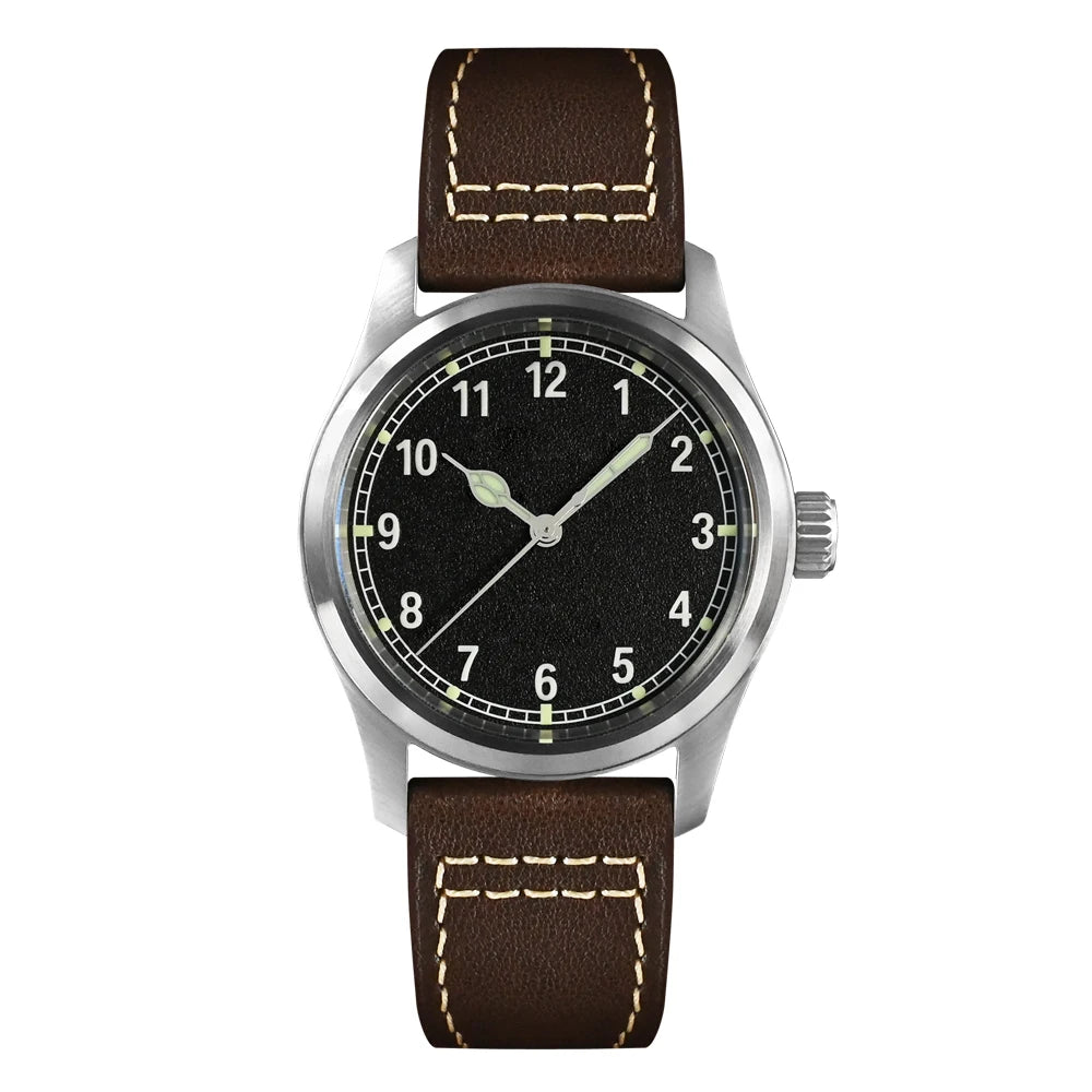 San Martin Simple Men's Watch 37mm Pilot Miyota 8215 Classic Military Explore Automatic Mechanical Watches Waterproof 100m