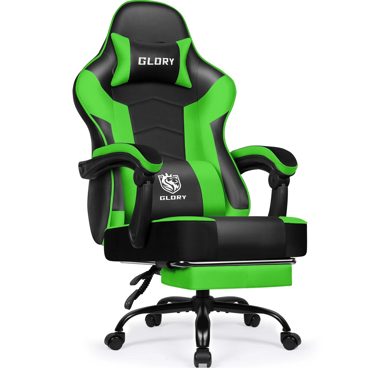 HIAZURM Ergonomic Gaming Chair for Adults with Footrest, Adjustable Office Computer Chair, Reclining Backrest 90°–170°, Heavy-Duty 150kg Capacity