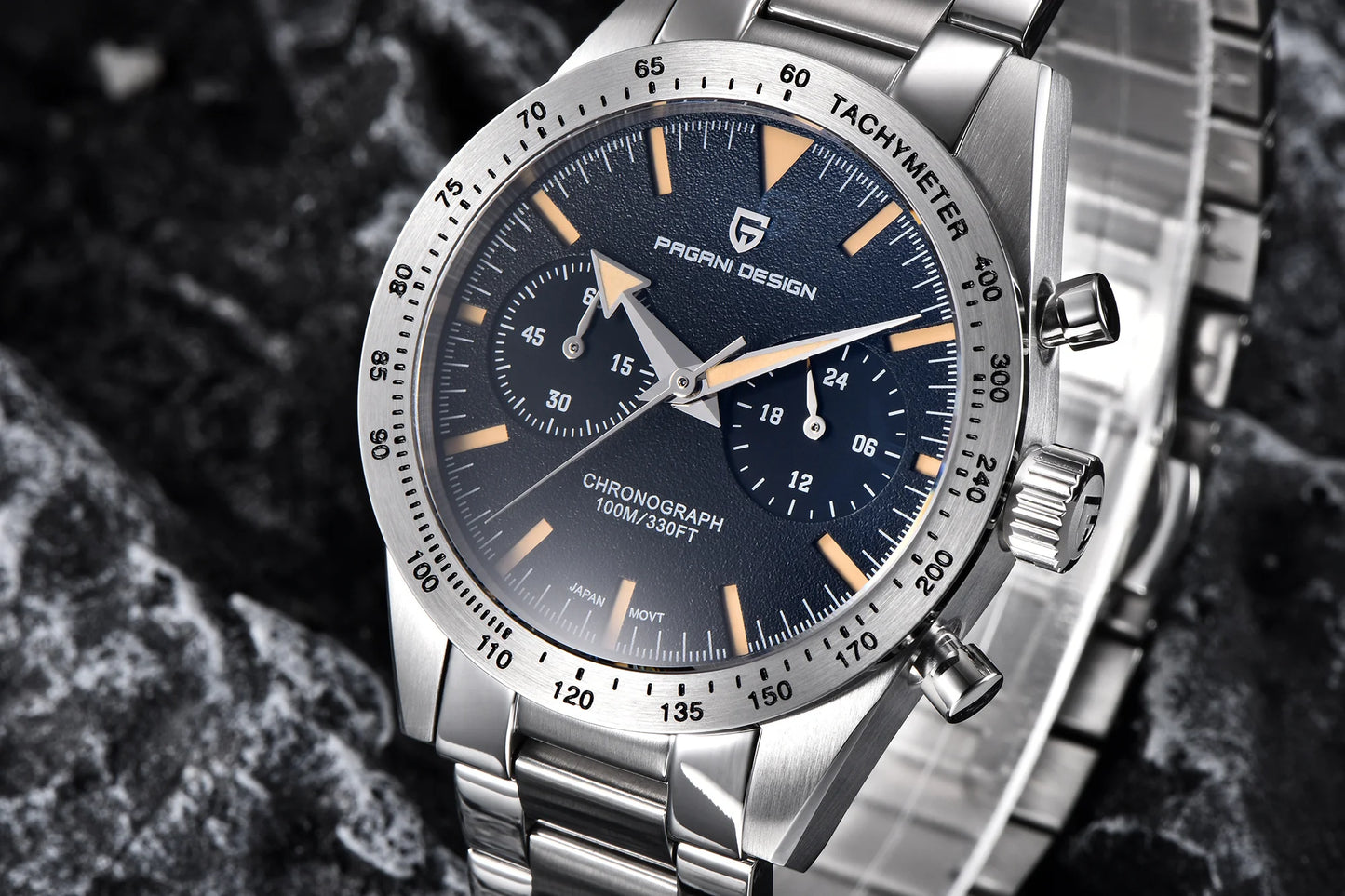 PAGANI DESIGN New 2026 Retro Luminous Moon Watch Men's Quartz Speed Sport Chronograph AR Sapphire Mirror VK64 Steel Men's Watches