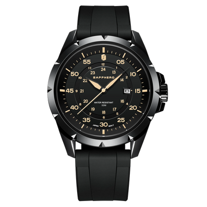 Montre pour homme SAPPHERO – Montre à quartz de luxe, étanche jusqu'à 50 m, équipée d'un mécanisme importé et d'un boîtier en acier inoxydable – Une idée cadeau idéale pour homme.