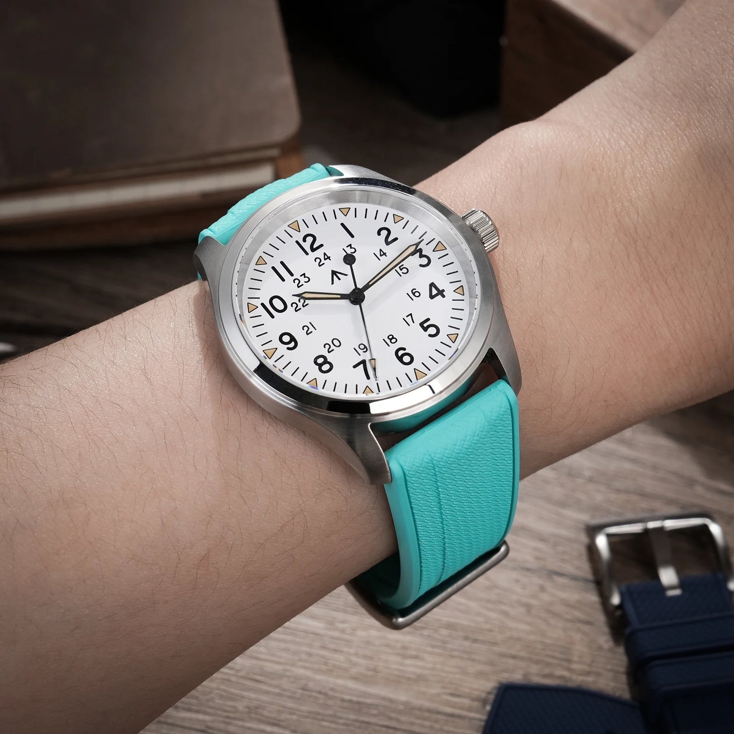 San Martin Grade 5 Titanium Watch SN0121TD PT5000/ST2130 Automatic Movement Watch 300M Waterproof Adjustable Clasp Wristwatch