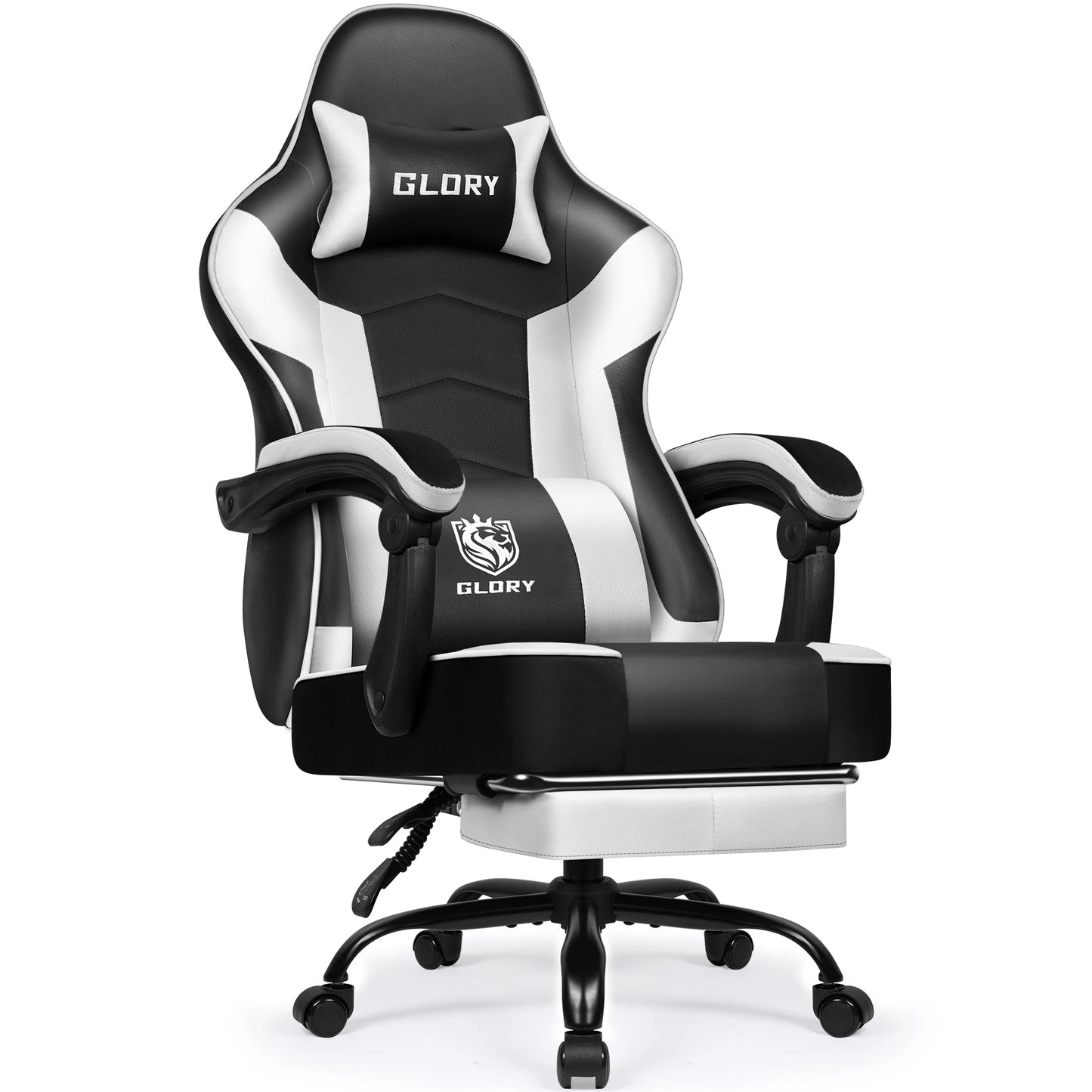 HIAZURM Ergonomic Gaming Chair for Adults with Footrest, Adjustable Office Computer Chair, Reclining Backrest 90°–170°, Heavy-Duty 150kg Capacity