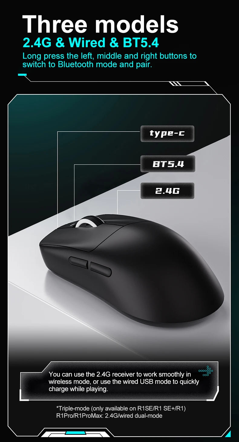 ATK VXE Dragonfly R1 Pro MAX langaton pelihiiri PAW3395 R1 SE Plus mukautettava Esports FPS -hiiri, ladattava ja kevyt