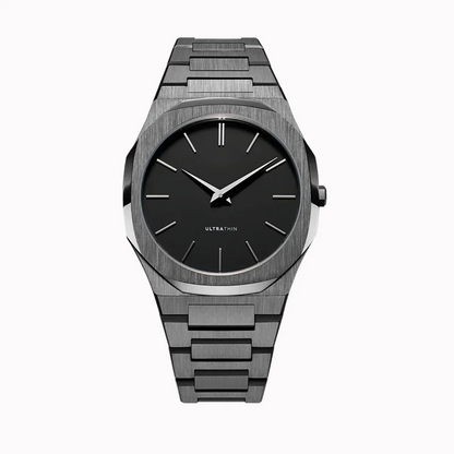 Untra Thin All Stainless Steel Sun Pattern Japan Movement Waterproof Men Quartz Watch With Original Logo