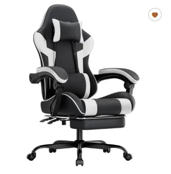 Gaming Stuhl Ergonomischer Gaming Sessel mit Lendenstütze, Atmungsaktiver PU-Leder Bürostuhl,Bequemer Computerstuhl, belastbar 2