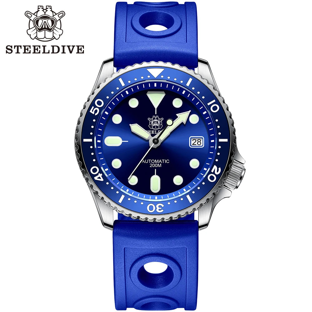 Steeldive SD1973 Men's Dive Watch Automatic Mechanical Men's Watch NH35 Bracelet 41mm Diver Watch