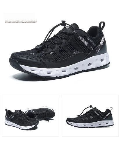 TaoBo 2024 Big Size 46 Men Upstream Quick-Drying Sports Footwear, Women's Aqua Shoes, Quick Lace-Up Climbing Trekking Sneakers