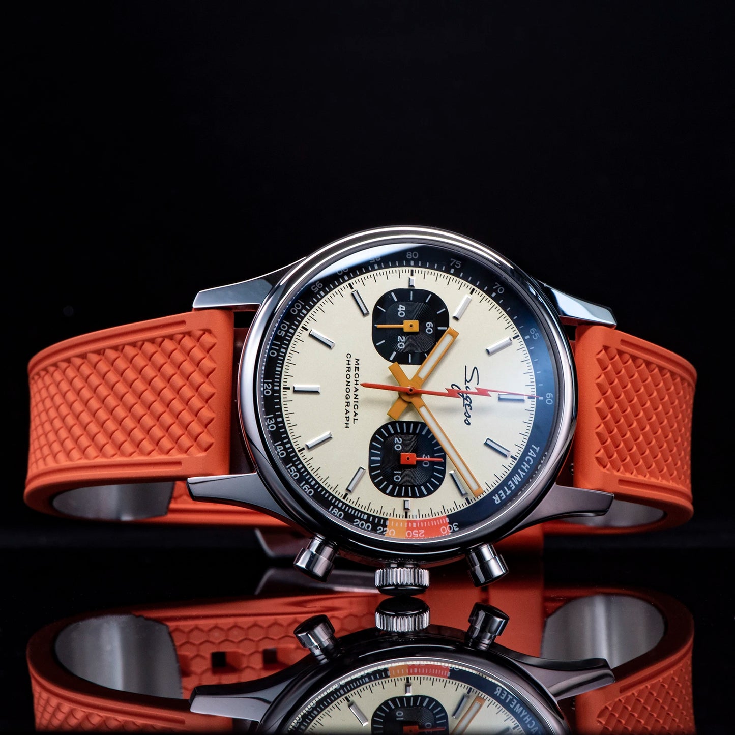 Sugess Pilot Watch ST19 Origin Movement Swanneck Wristwatch Mechanical Chronograph Sapphire Crystal Military Limited Racing 1963