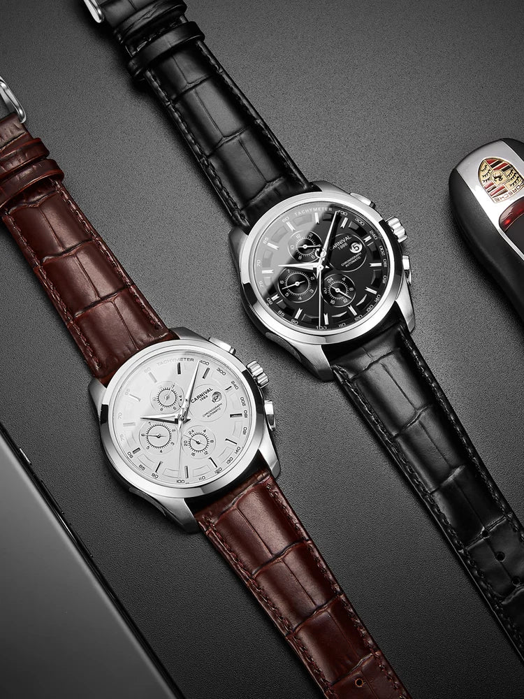 Men's Watch New Carnival Automatic Watches Men Business Mechanical Clock Leather Strap Waterproof Luxury Brand Clock