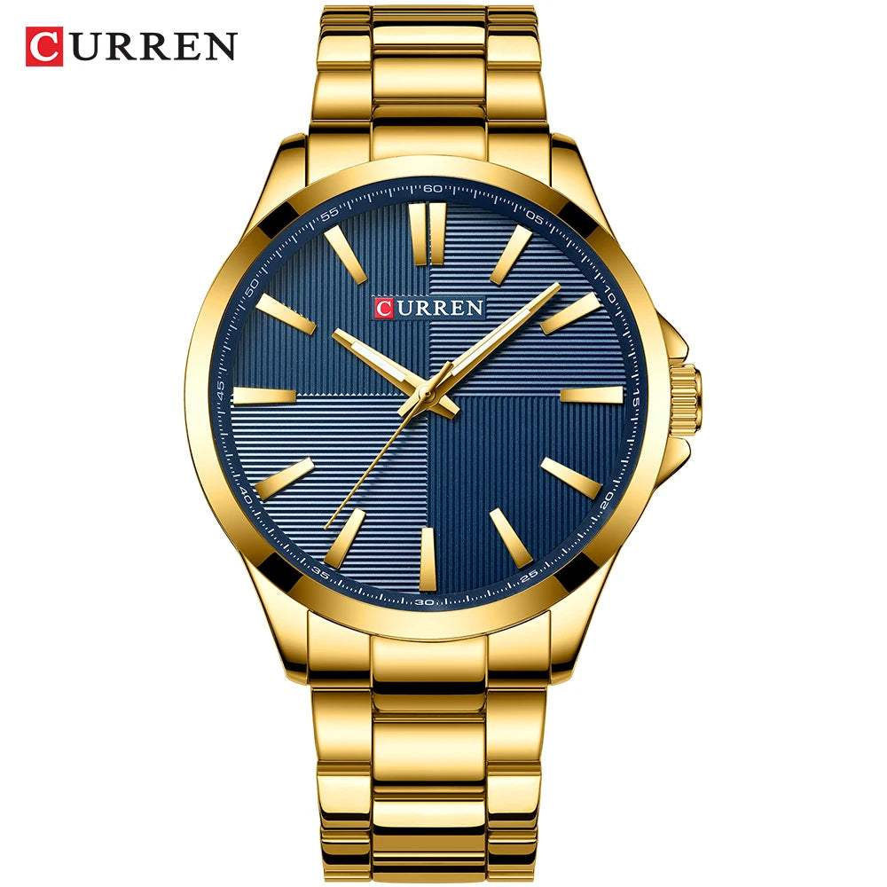 Relógio de homem CURREN – Modelo de luxo, estanque, estilo militar, em aço inoxidável – Relógio de pulso desportivo (ref. 8322)