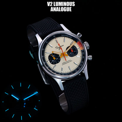 Sugess Pilot Watch ST19 Origin Movement Swanneck Wristwatch Mechanical Chronograph Sapphire Crystal Military Limited Racing 1963