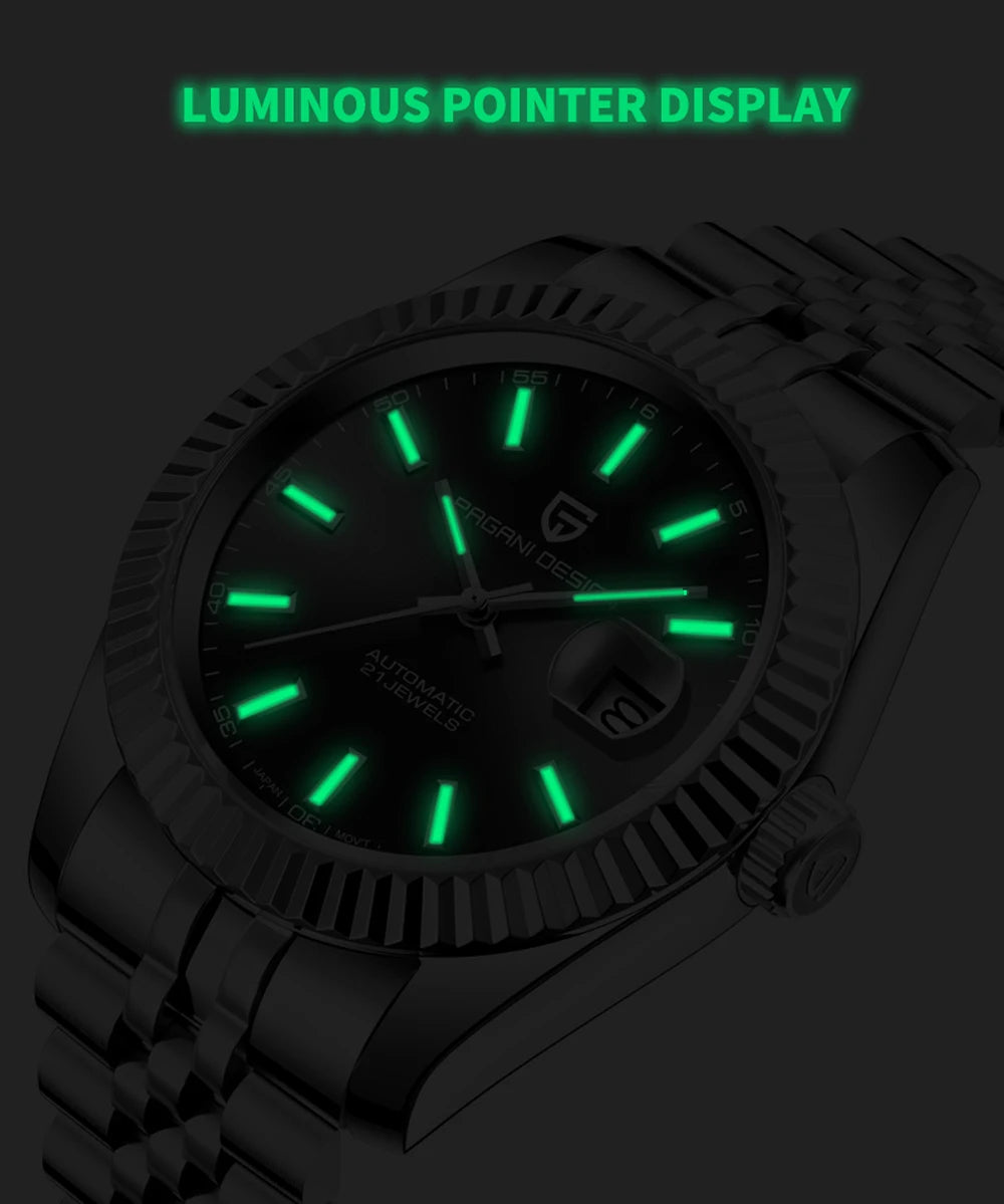 2025 New PAGANI DESIGN Date Men's Mechanical Watches Top Brand Luxury Automatic Wrist Watch for Men NH35A Movement 100M Waterproof