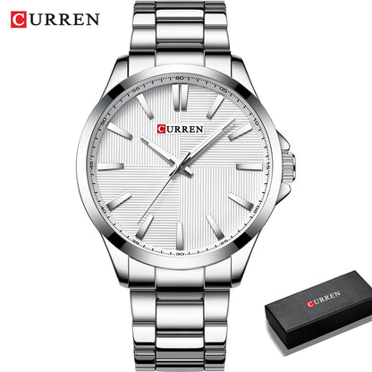 Relógio de homem CURREN – Modelo de luxo, estanque, estilo militar, em aço inoxidável – Relógio de pulso desportivo (ref. 8322)