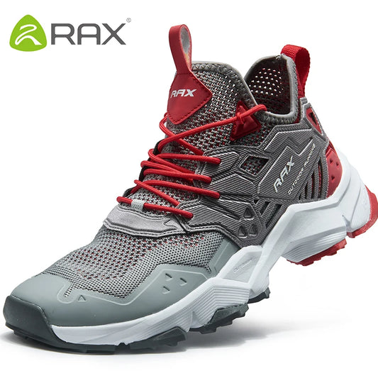 RAX Running Shoes Men & Women Outdoor Sport Breathable Lightweight Sneakers Air Mesh Upper Anti-Slip Natural Rubber Outsole