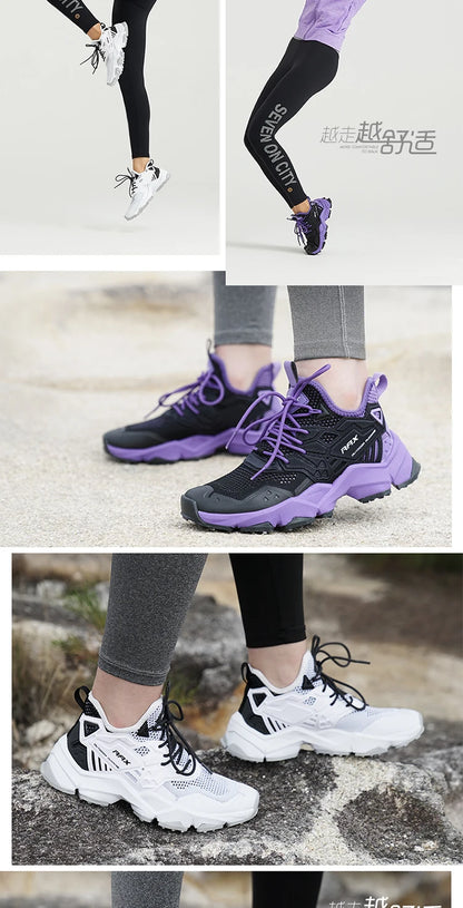 RAX Running Shoes Men & Women Outdoor Sport Breathable Lightweight Sneakers Air Mesh Upper Anti-Slip Natural Rubber Outsole