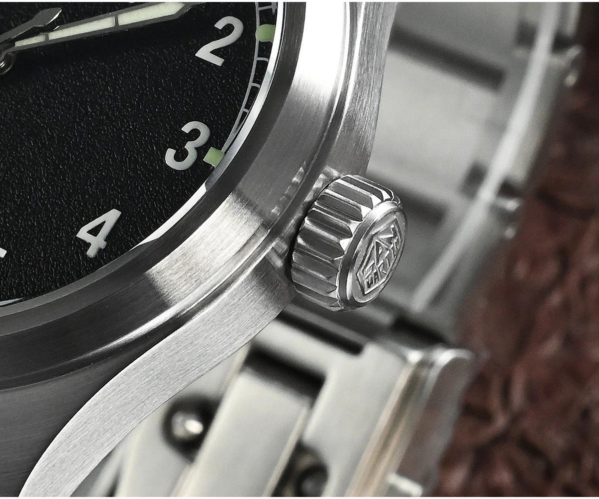 San Martin Simple Men's Watch 37mm Pilot Miyota 8215 Classic Military Explore Automatic Mechanical Watches Waterproof 100m