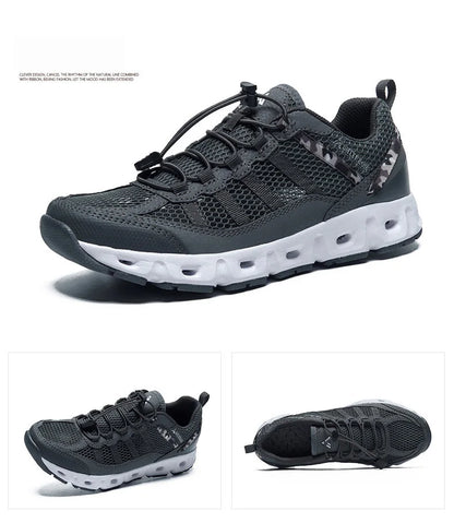 TaoBo 2024 Big Size 46 Men Upstream Quick-Drying Sports Footwear, Women's Aqua Shoes, Quick Lace-Up Climbing Trekking Sneakers