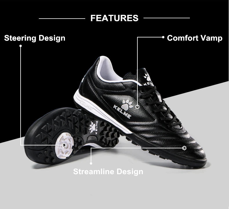 KELME Men Training TF Soccer Shoes Artificial Grass Anti-Slippery Youth Football Shoes AG Sports Training Shoes 871701