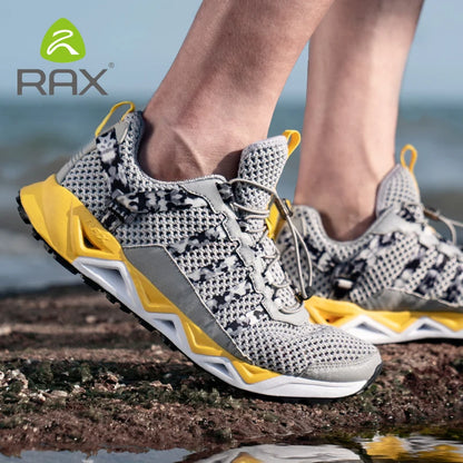 Rax Men's Aqua Upstreams Quick-drying Breathable Fishing Shoes Women Hole PU Insole Anti-slip Water Shoes Hiking