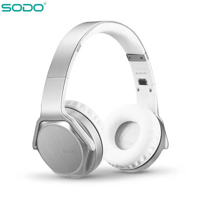 Casque Bluetooth SODO MH3 robuste 2-en-1 avec haut-parleur, casque sans fil pliable avec micro, 3 modes d'égalisation
