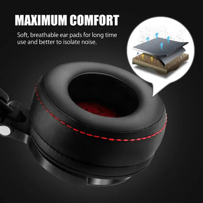 Oneodio ecouteurs avec fil Casque de studio hi-fi professionnel pour DJ avec micro, pour téléphone et PC