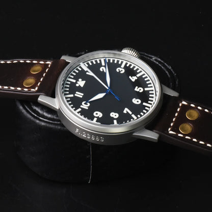 Hruodland 2025 New Pilot Men's Automatic Mechanical Watch PT5000 Sapphire Luminous C3 Stainless Steel Waterproof 10Bar Watch
