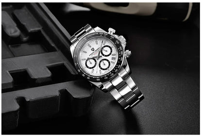 PAGANI DESIGN 2025 New Men's Watches Luxury Rose Gold Quartz Watch For Men 100M Waterproof Sports Chronograph Wristwatch Men