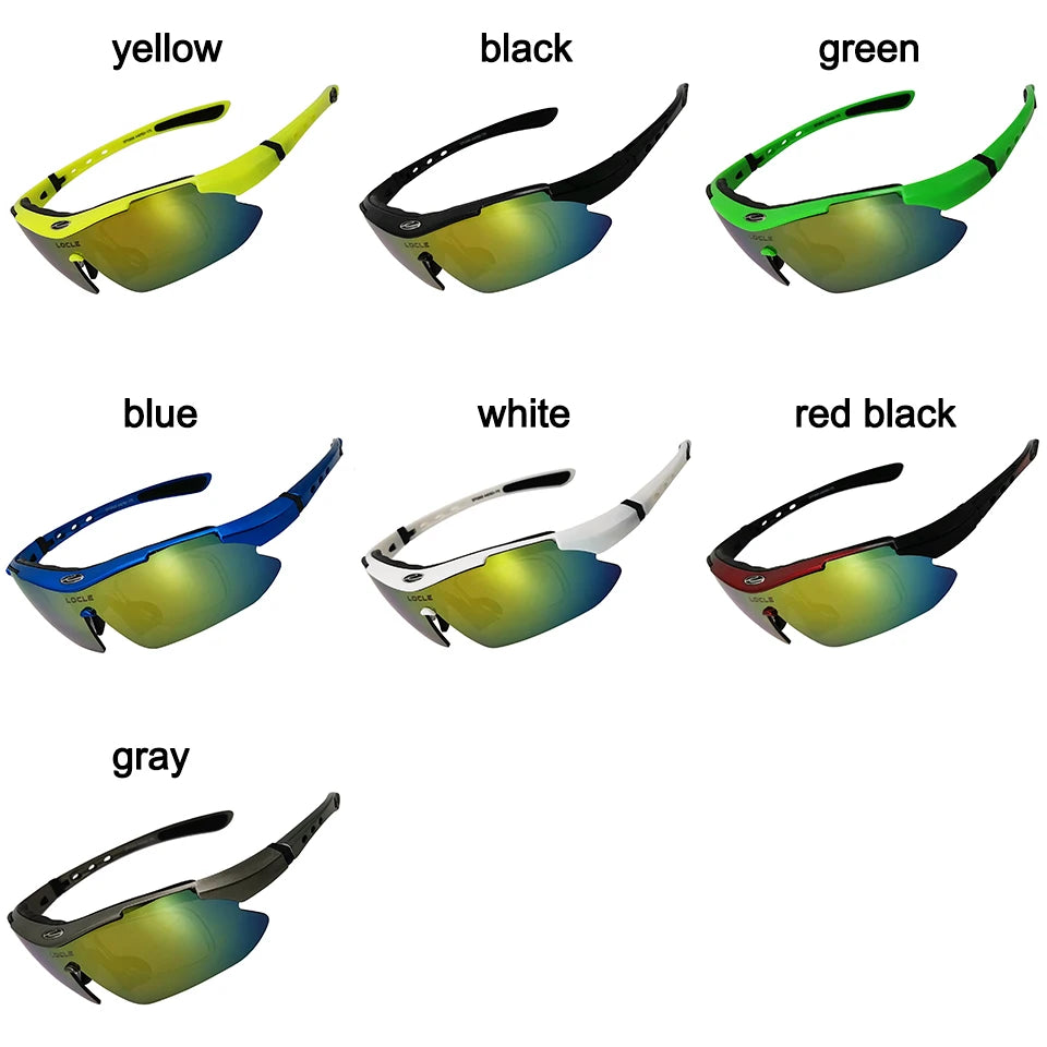 Ochelari de ciclism LOCLE UV400 polarizați pentru bărbați – pentru șosea, MTB, biciclete, pescuit, călărie – ochelari de protecție pentru ciclism