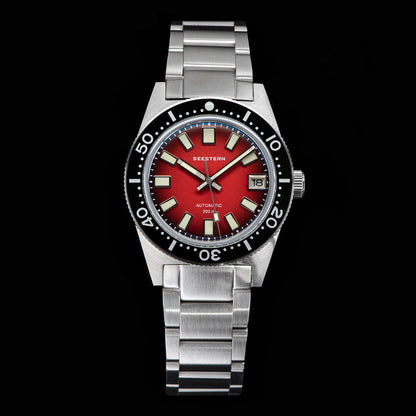 SEESTERN 62MAS Diving Watch Men Automatic Mechanical Wristwatch Luminous Bezel Waterproof NH35 Movement Sapphire Glass Bracelet