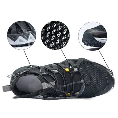 Rax men's aqua shoes walking breathable fishing shoes women wading shoes anti-slip water shoes sports upstream hiking sneakers