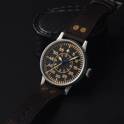 Hruodland 2025 New Pilot Men's Automatic Mechanical Watch PT5000 Sapphire Luminous C3 Stainless Steel Waterproof 10Bar Watch