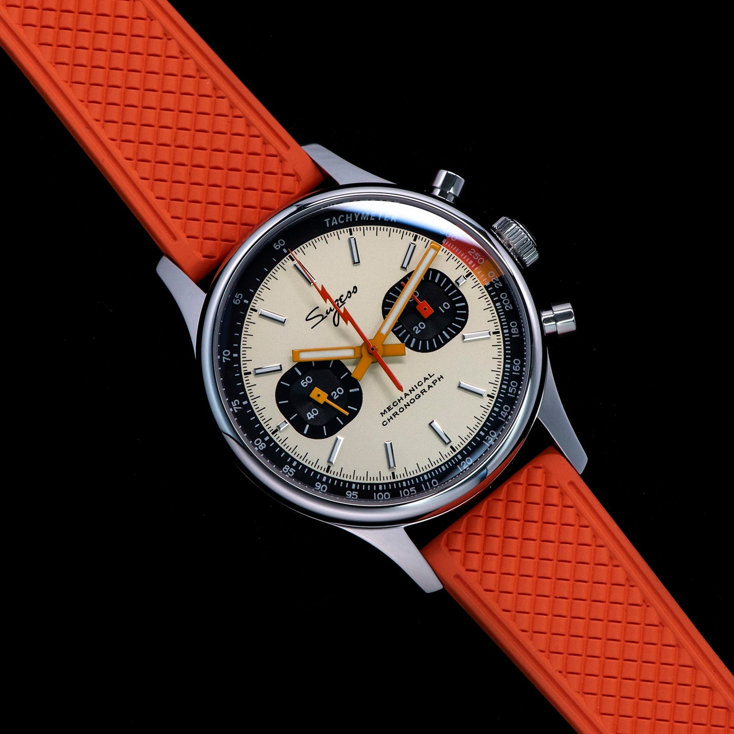 Sugess Pilot Watch ST19 Origin Movement Swanneck Wristwatch Mechanical Chronograph Sapphire Crystal Military Limited Racing 1963
