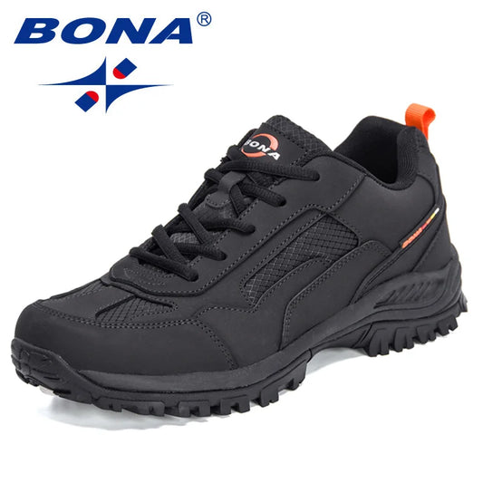 BONA New Designers Halkfria, slitstarka och andningsbara vandringsskor för män – högkvalitativa joggingskor och promenadskor för män (Mansculino)